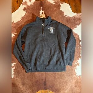 Guilford Tech Titans College grey quarter zip 
Size XL